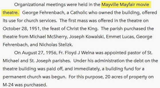 Mayfair Theatre - From St Christopher Church Of Caro Web Site